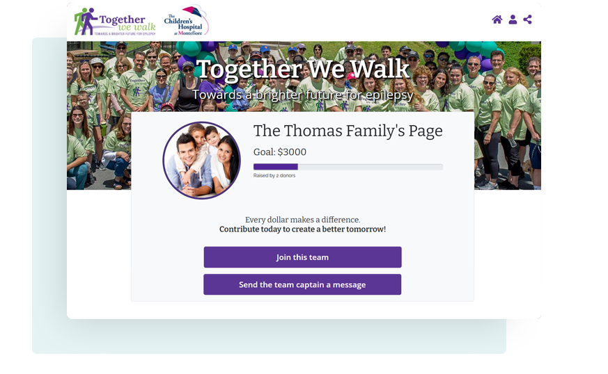 Team Fundraising Pages